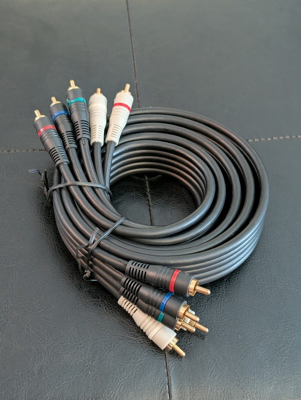(2 For $10) Black Component Audio/Video Cable Set, Never Used, 6ft
